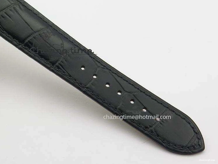 0207 De Ville MK 1:1 Best Edition YG Blue Dial On Black Leather Asian Seagull T1701 (Sec@6) Upgraded 8234